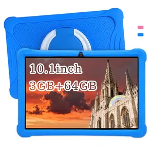 10.1-inch children's tablet, Android system, dual cameras, parental control, multiple application software, brain training, children's toy, suitable as a holiday gift, no adapter, two color options, Touchscreen Tablet