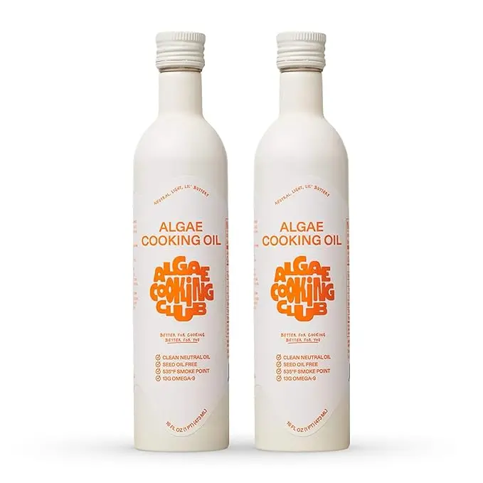 Chef-Grade Algae Cooking Oil - Pure Culinary Oil with 13g Omega-9, High Smoke Point 535°F, Heart Healthy, Versatile for Any Kitchen