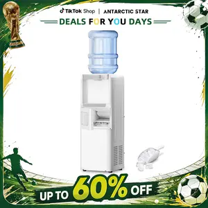 【DealsForYouDays】Antarctic Star 3-in-1 Hot and Cold Water Cooler Chiller System Dispenser with Built-in Ice Maker, for 3 to 5 Gallon Bottle Water Dispenser，with Child Safety Lock，White summerwins