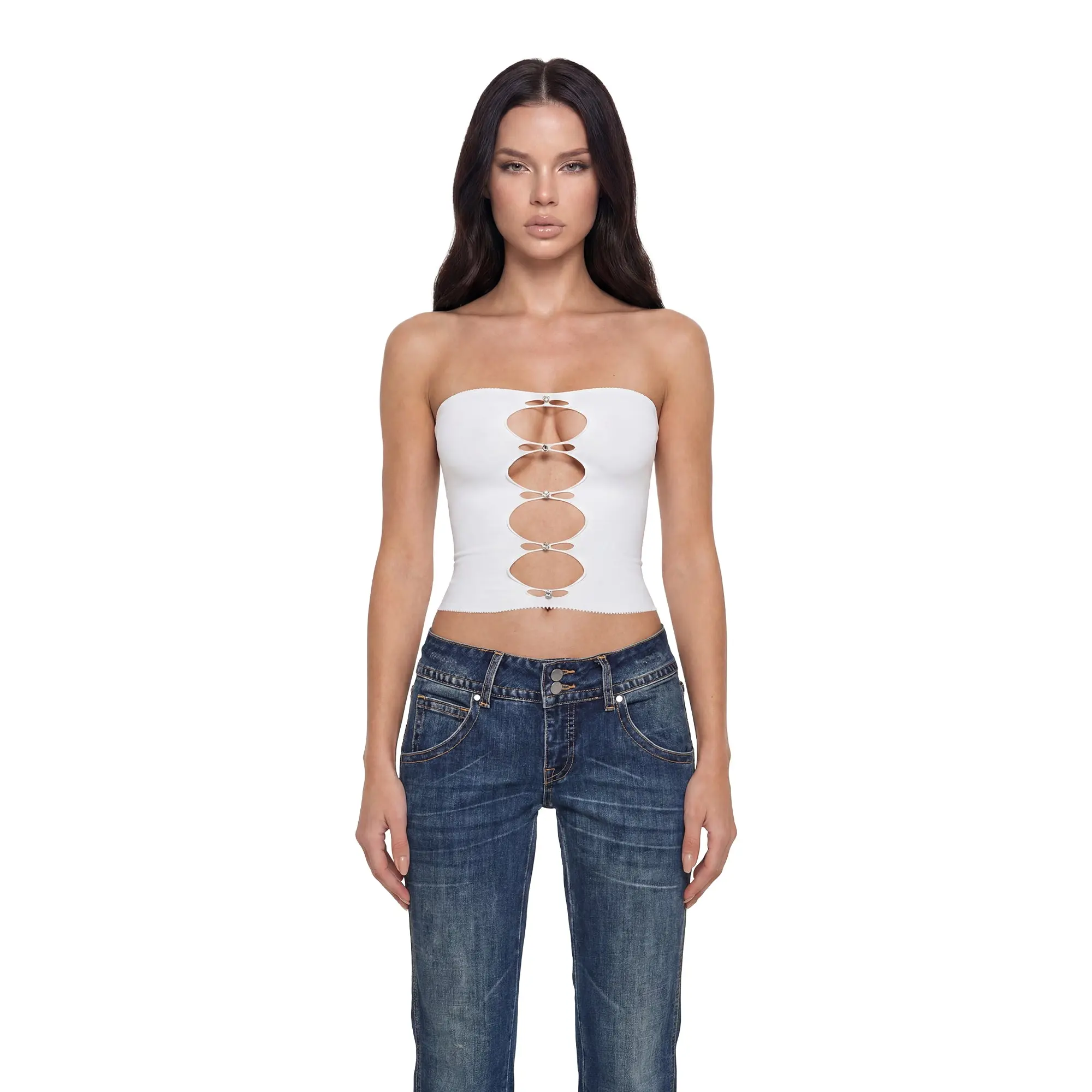 Arch Enemy Tube Top - Ivory