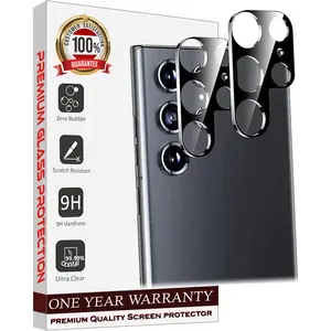 Entronix 2-Pack for Galaxy S22 Ultra, Clear Camera Lens Protector, Easy Installation Cover Protection