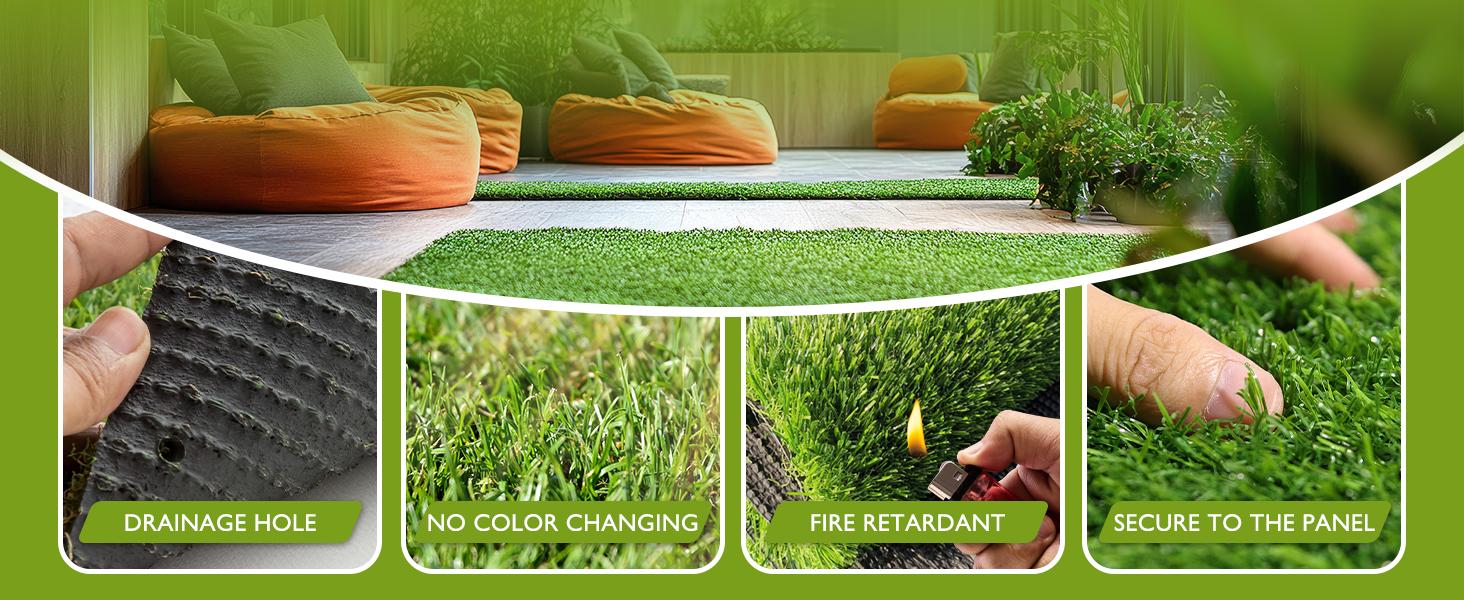 COOLCHOICE Artificial Grass Turf with Drainage Holes for Dog Potty Training 3 ft x 5 ft, 3 cm Fake Outdoor Rug Pee Pad for Patio Balcony Backyard, Indoor Green Mat Home Decoration, UV Flame Resistant COOLCHOICE Artificial Grass Turf with Drainage Holes for Dog Potty Training 3 ft x 5 ft, 3 cm Fake Outdoor Rug Pee Pad for Patio Balcony Backyard, Indoor Green Mat Home Decoration, UV Flame Resistant