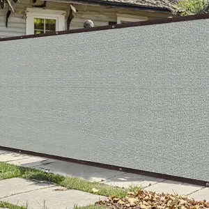 1.2m/1.5m/1.8m Fence Privacy Screen, Heavy Duty Privacy Fence Screen, Outdoor Shade Cloth Mesh Barrier, Cable Zip Ties Included, Grey 90GSM