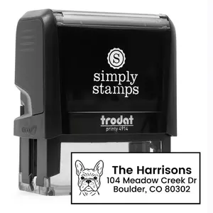 Custom Dog Breed Address Stamp | Personalized Self-Inking Return Address Stamp for Pet Lovers