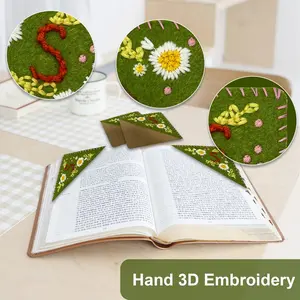 26 Letters Bookmark All Season Bookmarks for Women Men Reading Book Lovers Gifts Spring Summer Fall Winter Book Mark Corner Personalized Hand Embroidered