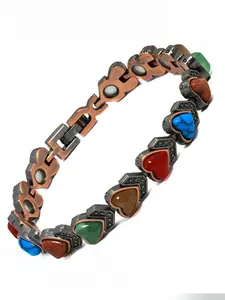 Women's Bronze Bracelet, Jewelry Bracelet featuring unique natural gemstone inlays a stackable piece, accessory. An ideal gift for her, a perfect choice for Valentine's Day, and includes a complimentary size adjuster. Adjustable Slider Bracelets