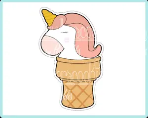 Unicorn Ice cream Cookie Cutter