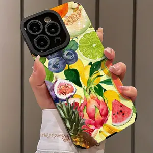 Fruit Pattern Phone Case, Shockproof Phone Protective Cover, Phone Accessory Compatible with iPhone 11 12 13 14 15 16 Pro Max/Pro/Plus, Casing