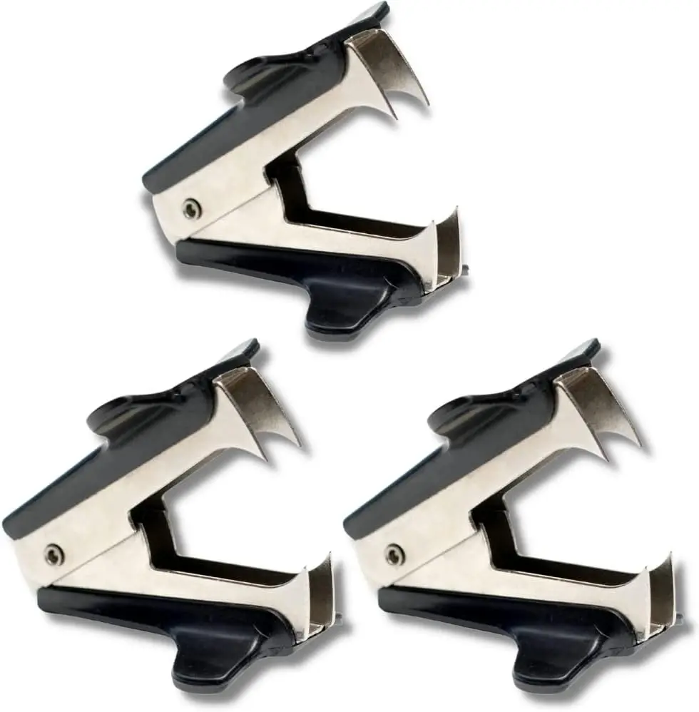Jaw Style Staple Remover Puller Tool, Pack of 3 for Back to School Home Office Daily Use