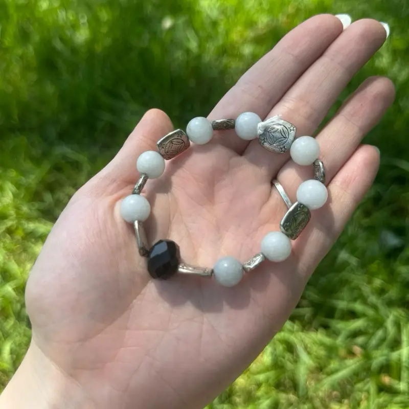 Handmade Celestite Bracelet - Natural Crystal Jewelry Accessory for Crystal Enthusiasts. Size Small.