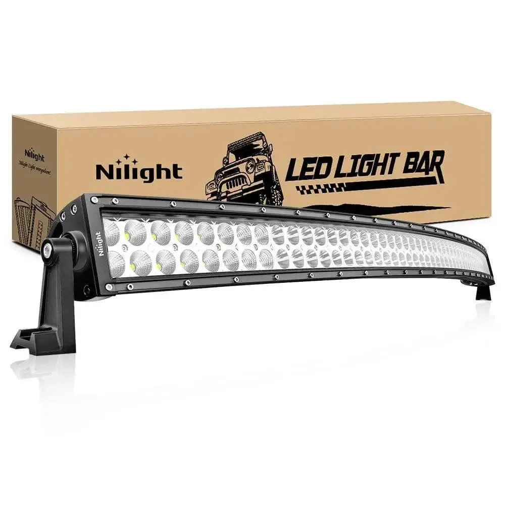Nilight 52-Inch 300W Curved Spot-Flood Combo LED Light Bar, Waterproof, Mountable Automotive & Motorcycle Work Light, Led Car Lights, Light Bar Car