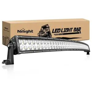 Nilight 52-Inch 300W Curved Spot-Flood Combo LED Light Bar, Waterproof, Mountable Automotive & Motorcycle Work Light, Led Car Lights, Light Bar Car