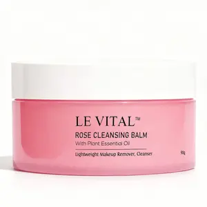 Rose Cleansing Balm - Nourishing Makeup Remover with Plant Essential Oils Almond & Rose Oils for Soft Radiant Skin 90g