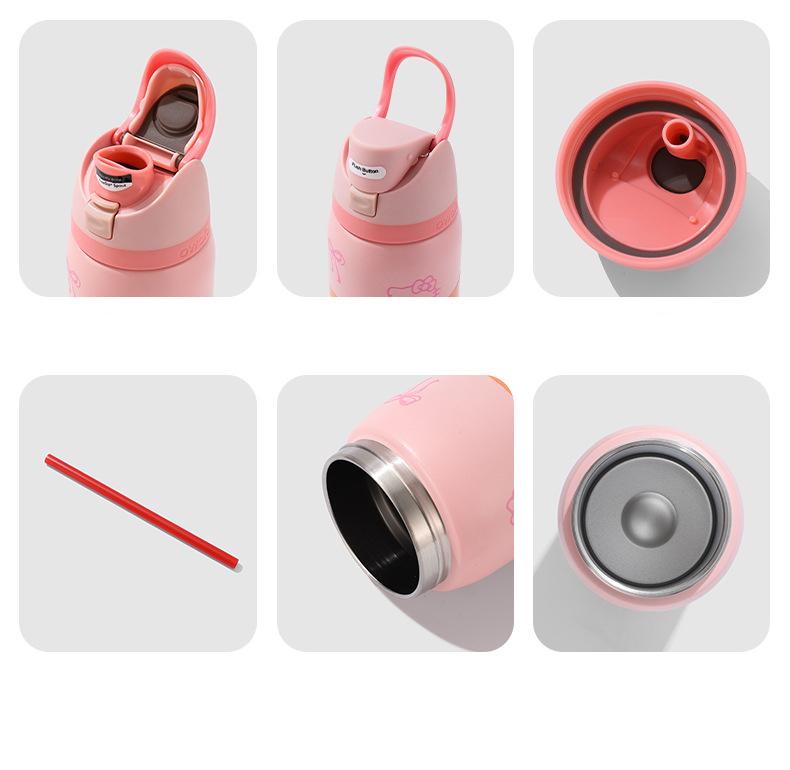 FreeSip 2026 Summer Water Bottle Hydrate Gift - Pink Ribbon Toile Edition Stainless Steel Tumbler for Everyday Use