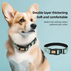 Dog collar with anti-lost night vision reflective strip, prevents pets from breaking free when walking the dog