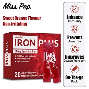 MissPep Iron Plus Supplement - 30mg per Serving | Helps Maintain Energy Levels, Gentle Formula, Vegan-Friendly daily  iron