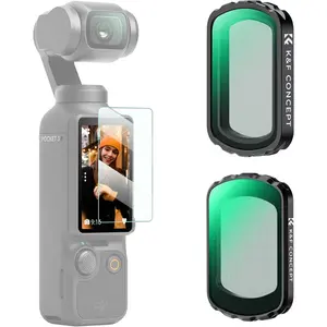 K&F Concept Magnetic Black Diffusion Filters (1/4, 1/2) for DJI Osmo Pocket 3/Pocket 4, Black Mist Optical Glass Camera Accessories with 28-Layer Nano-Coating, Magnetic Mount, Lens Protector, Multiple Filters, Protection