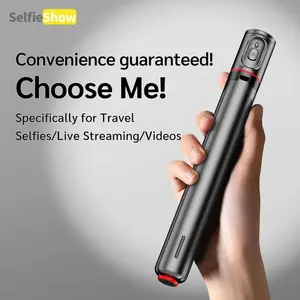 70''Alloy Black Cell Phone Tripod,Automatic folding selfie tripod,Wireless Bluetooth controller for remote control of photography,Compatible with iPhone and Android,Selfie Stick