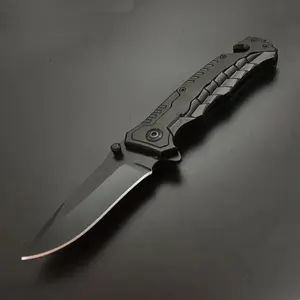 Portable folding tactical knife - Quick-opening non-slip handle, pointed blade & window breaker, made of durable ABS material, suitable for camping, fishing, survival - Ideal EDC gift for outdoor enthusiasts, stylish design, rust-resistant material