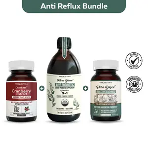 Anti Acid-Reflux Bundle | Triquetra's Flora Biome + Flora Digest + CranEaze Healthcare Fitness Metabolic Probiotics Postbiotic