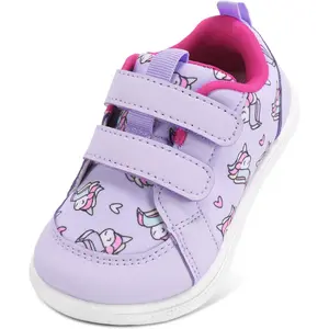 P-SOK05   Wide Toe Box Toddler Shoes Boys Girls Barefoot Shoes Lightweight Kid Tennis Sneakers Non-Slip Zero Drop First Walking Running Shoe for School Outdoor Indoor Sports