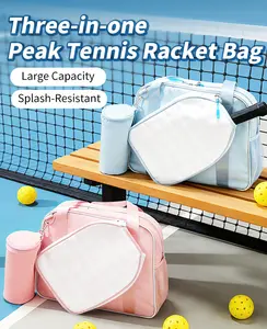 New Arrival! Jusenda 3-in-1 Pickleball Tennis Racket Bag for Two Rackets Macaron Colours,Waterproof Aesthetic Bag,Valentine's Day Gift for Girlfriend