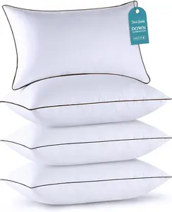 Pillows Standard Size Set of 4, Bed Pillows Set of 4, Down Alternative Luxury Hotel Pillows for Sleeping and for Side and  Sleepers
