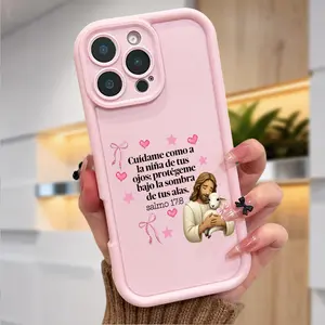 Psalm 91 Protection Case for iPhone 17 Air 16 16e 15 14 13 12 11 Pro Max Plus X XS Shockproof Non Slip Military-Grade Silicone Cover with Festive Design Smartphone Protective