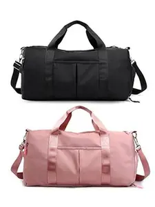 Small Gym Bag for Women and Men, Workout Bag for Sports and Weekend Getaway, Waterproof Dufflebag with Shoe and Wet Clothes Compartments