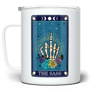 LOFTIPOP The Sass Tarot Card Coffee Mug, Funny Sarcastic Sassy Witchy Mystical Cup, Designed and Printed in the USA by Loftipop