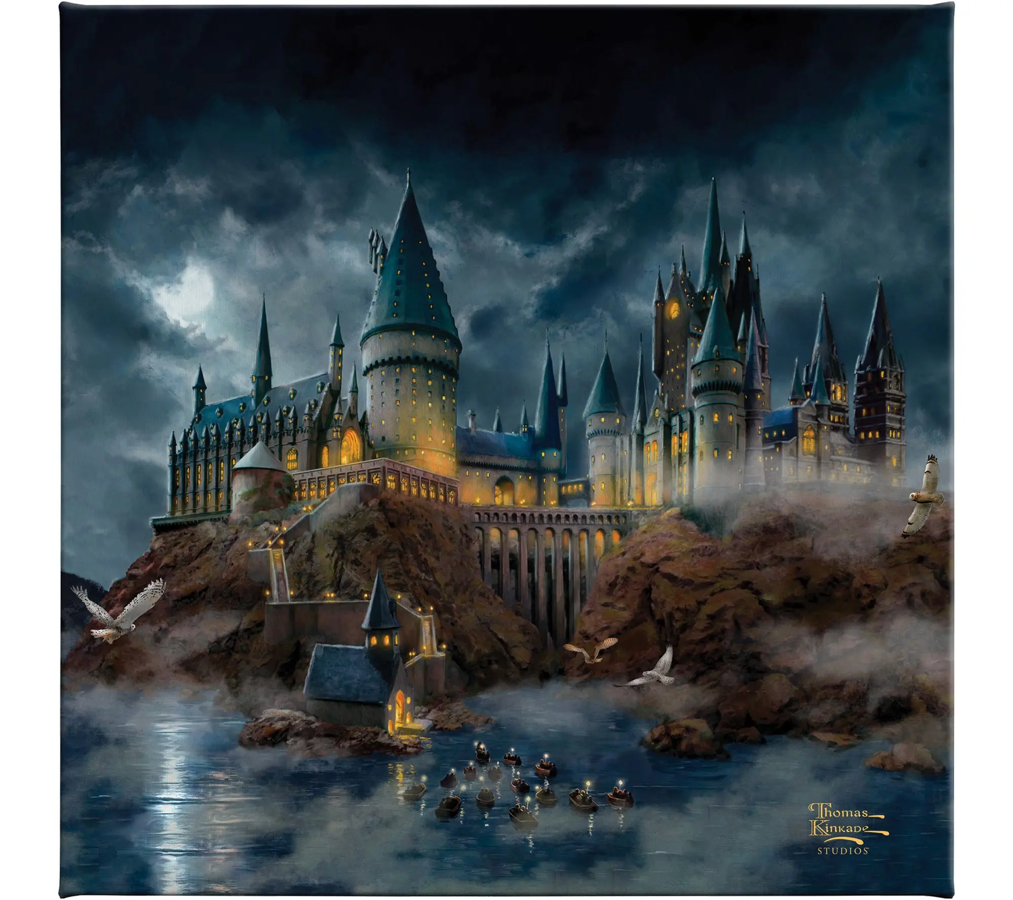 Thomas Kinkade Harry Potter Hogwarts Castle 14x14Gallery Wrap