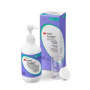 3M ESPE 12105M PerioMed 0.63% Stannous Fluoride Oral Rinse Concentrate Refill, Mint Flavor, 10 oz. Bottle with Pump