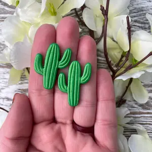 Catcus Clay Earring