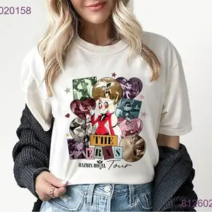 Hazbin Hotel Characters Tour Tee Collection - Helluva Boss Shirt, Cartoon Merch for Fans Tshirt