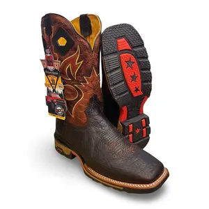 Nokota Horse Mens Morgan 18 Bullhide Skin Quarry Rosso M051841