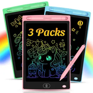 3 PACKs LCD Writing Tablet for Kids Erasable Reusable Toddler Doodle Board Ideal Drawing Pad for Educational Learning Toy Ages 3-8 Perfect Gift for Girls Boys Safe Portable Travel Toy