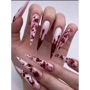 Dripping Blood And Blood Splatter Designs Press On Nails