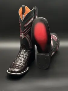 Leather Boot- Wine Red