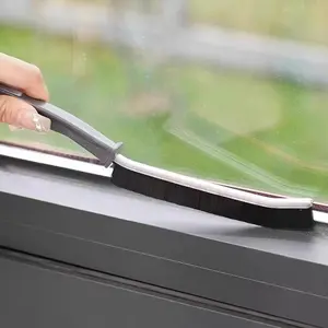 Humwam 5-in-1 Hard Bristle Cleaning Brush Set – Deep Clean Tile, Grout, Tracks & Corners – High-Efficiency Ergonomic Handle for a Spotless Home