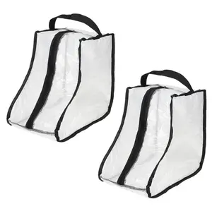 2PCS Zippered PVC Short Boot Storage Bags, Waterproof Moisture-Proof Lightweight Organizers for High Heels, 2-Piece Sets Ideal for Home & Travel Use, Two Piece Sets