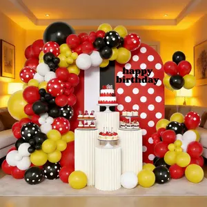 120pcs Balloon Set, 18/10/5 Inch Latex Balloons with Polka Dot, Ideal for Wedding Shower, Birthday, School Decor, Carnival Party