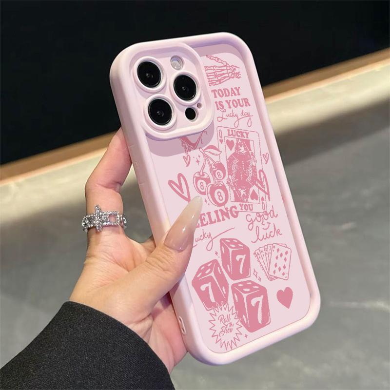 Leopard-Print Cherry Pattern Full-Coverage Shockproof Phone Case Compatible with iPhone 17/16/15/14 Pro and Samsung S25/24/23/22 Series Protection Pink christmas phone cases iphone 17 pro case