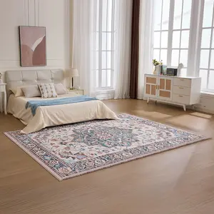 Nordic Style Area Rug for Living Room & Bedroom, Anti-Stain Soft Polyester Carpet with Non-Slip Backing, Machine Washable, 8x10FT/9x12FT