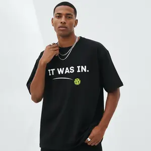 Men's Pickleball Player Paddleball Lover Graphic T-Shirt - 100% Cotton Black Short Sleeve Crew Neck Regular Fit Casual Wear| Soft & Breathable Fabric, Durable Print, Everyday Comfort, Machine Washable, funny sports casual wear