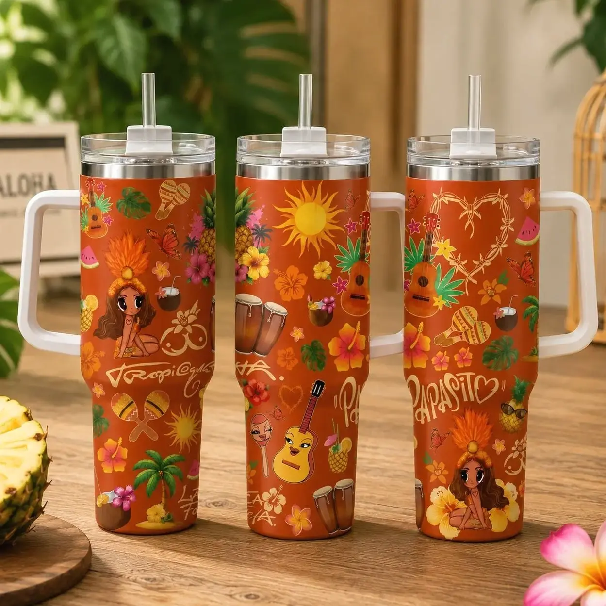 Tropitour 2026 Tumbler 40oz 30oz 20oz Fan Merch, Latina Gift, KG Fan Gifts, Insulated Travel Mug with Straw Lid