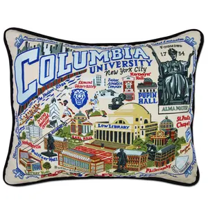 Columbia University Collegiate Embroidered Pillow