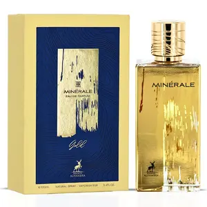 Minerale Gold Eau de Parfum Spray 100ml (3.4 oz) by Maison Alhambra | Smoky Patchouli, Osmanthus Silk, Suede-Kissed Woods Minerale Gold Eau de Parfum Spray 100ml (3.4 oz) by Maison Alhambra | Smoky Patchouli, Osmanthus Silk, Suede-Kissed Woods