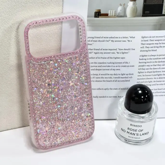 Luxury Crystal Glitter Rhinestone Smartphone Case - TPU+PC Durable Shockproof Protector, Sparkly Bling Frame for Women, Wireless-Friendly Casing, iPhone Cell Phone Accessories