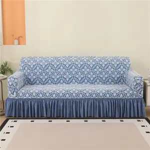 Floral Jacquard Pattern Sofa Cover, Jacquard Couch Covers, 1 Count Soft Comfortable, Sofa Protector for Home Living Room, Home Decor