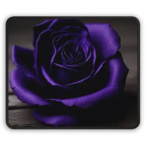 Floral Mouse Pad, Purple Rose Desk Mat, Office Accessories, Computer Mousepad, Gaming Gear, Desk Decor